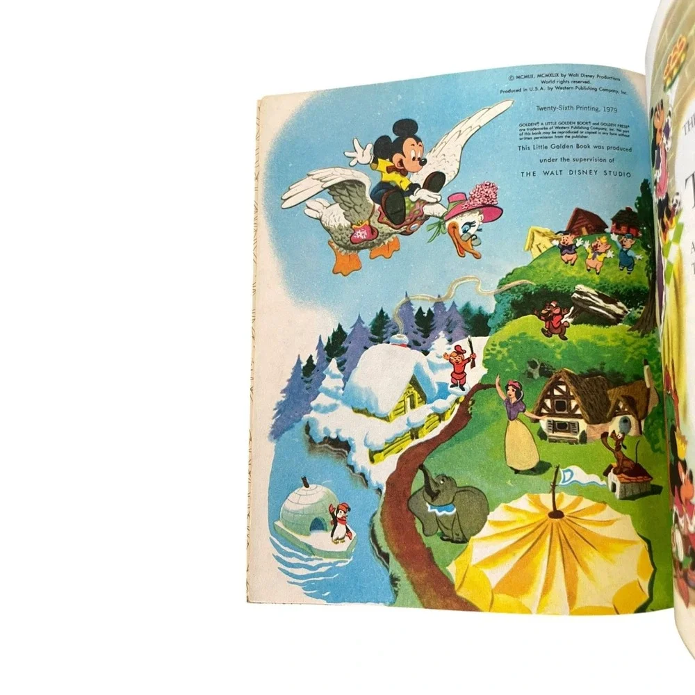 Walt Disney's Mother Goose Little Golden Book 26th Printing 1979 Vintage